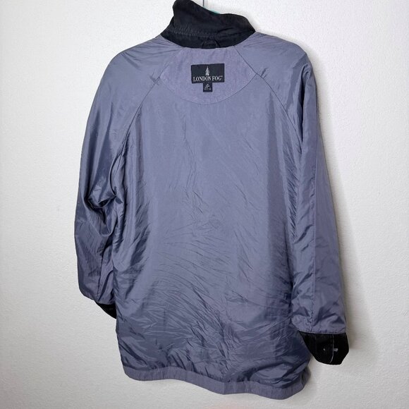 London Fog Button Up Jacket Womens Size M Purple Lightweight Coat Career - Picture 8 of 11